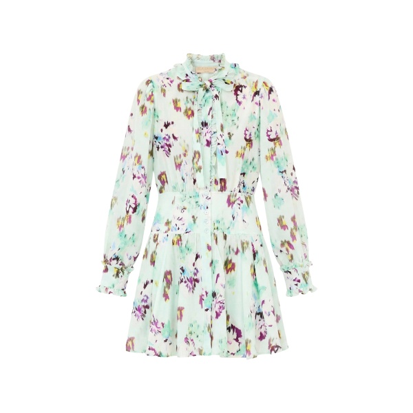 ulla johnson viola silk mini dress