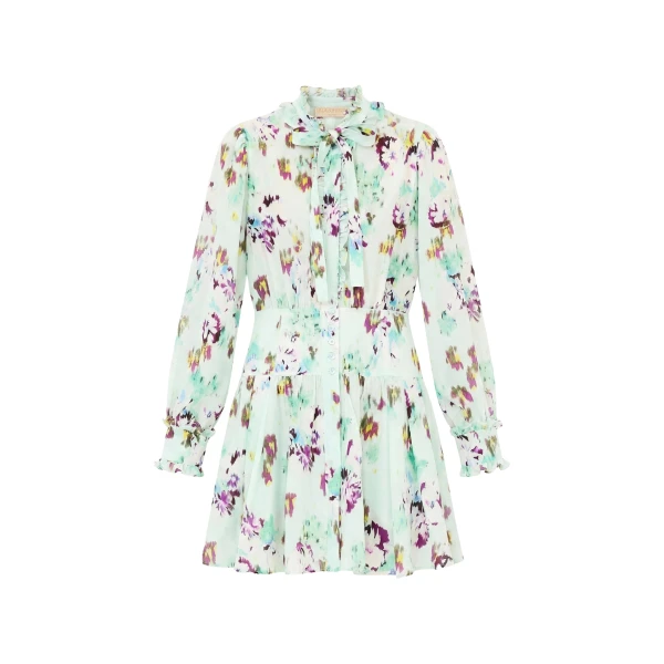 ulla johnson viola silk mini dress