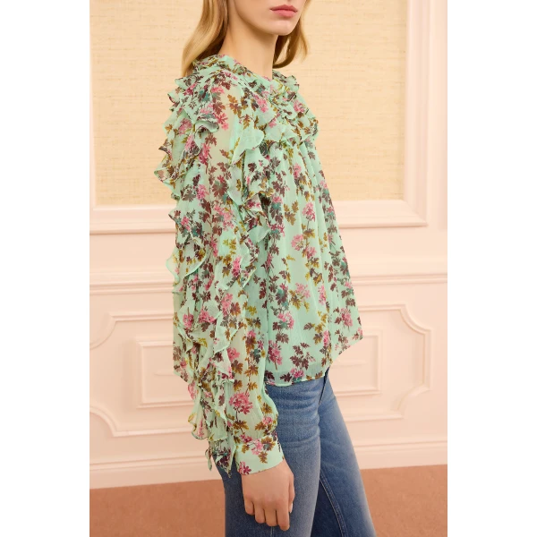 willow silk blouse opaline