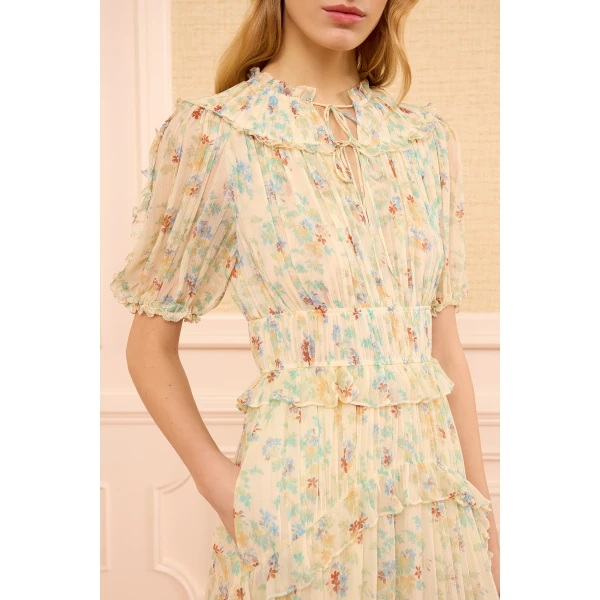wren silk dress moon petal