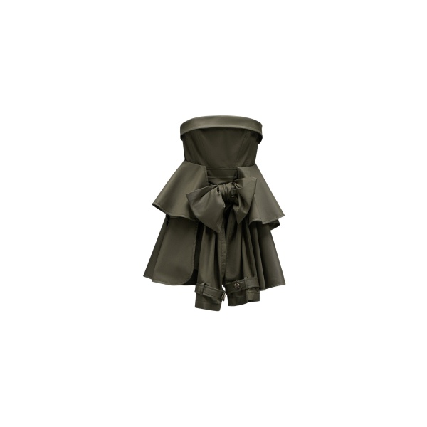 Viktor & Rolf Bow Drape Gabardine Cocktail Dress