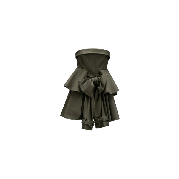 Viktor & Rolf Bow Drape Gabardine Cocktail Dress