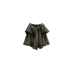 Viktor & Rolf Bow Drape Gabardine Mini Skirt