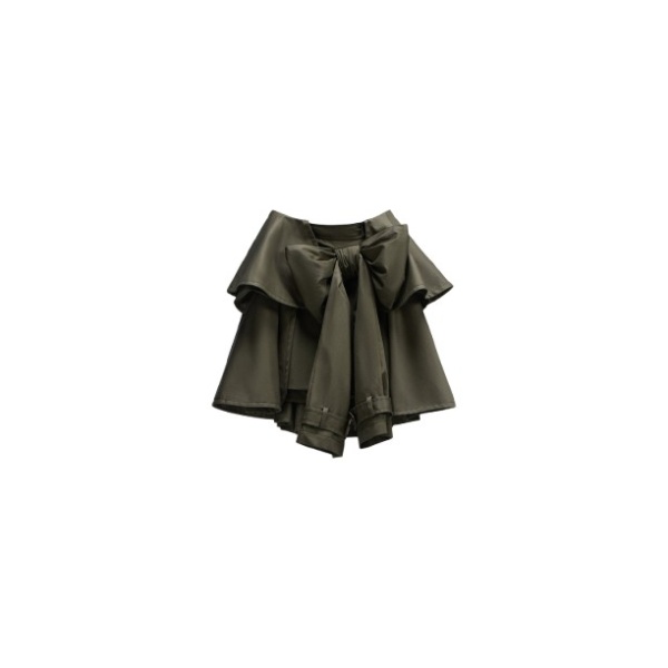 Viktor & Rolf Bow Drape Gabardine Mini Skirt