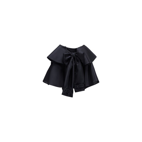 Viktor & Rolf Bow Drape Gazar Mini Skirt in Black