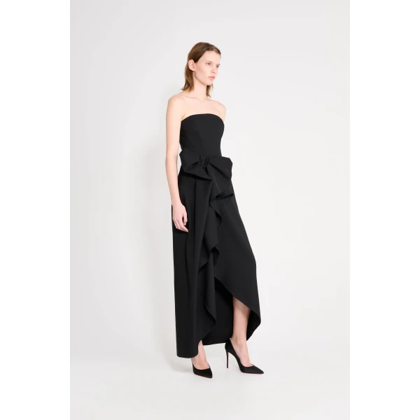 Viktor & Rolf Bow Volant Corset Gown in Black, view 4