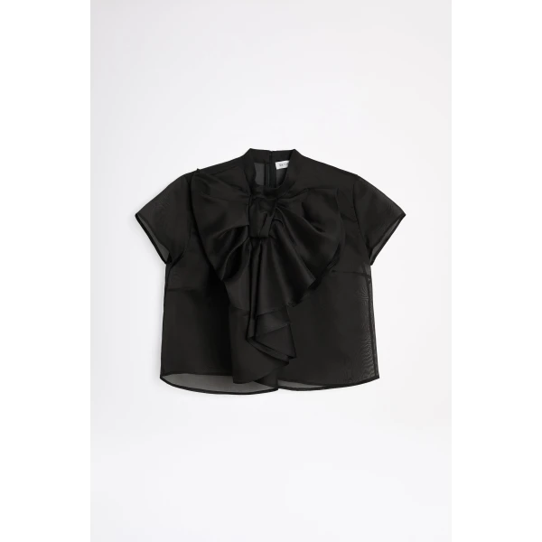 Viktor & Rolf Bow Volant Organza Top