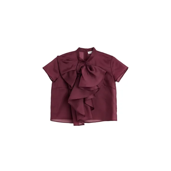 Viktor & Rolf Bow Volant Organza Top
