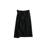 Viktor & Rolf Bow Volant Wool Pencil Skirt in Black