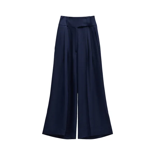 Viktor & Rolf Dragged Linen-Silk Blend Trousers