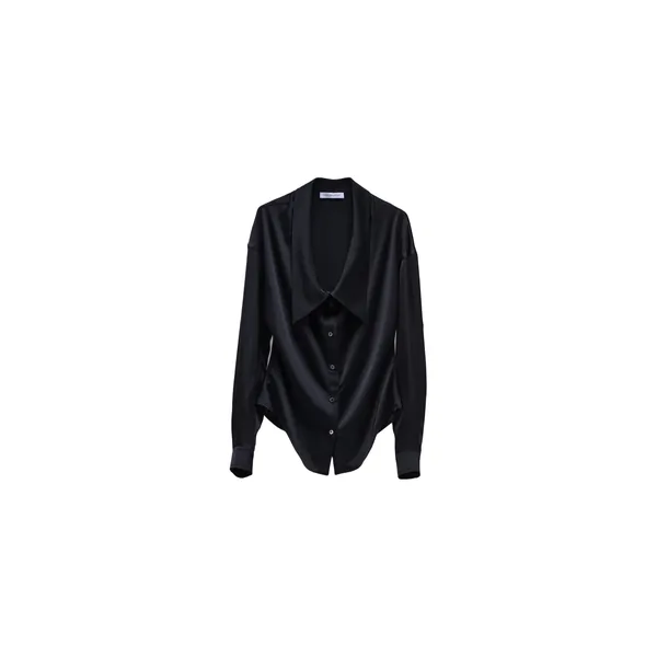 Viktor & Rolf Dragged Neck Satin Shirt