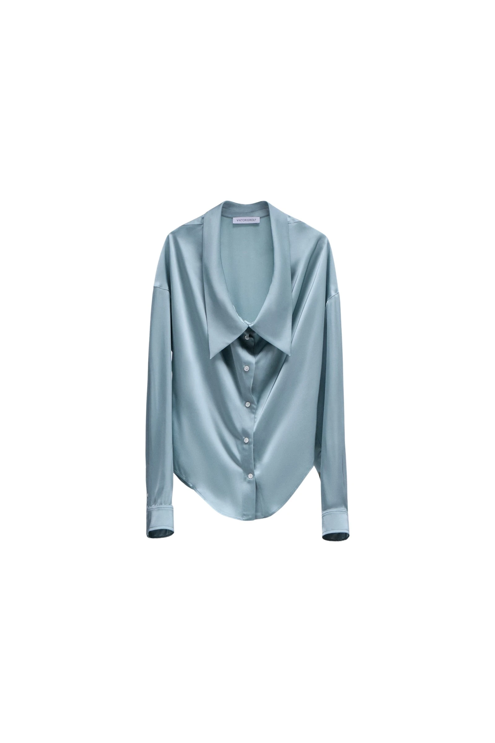 Viktor-Rolf-Dragged-Neck-Satin-Shirt-in-Light-Blue88174_nobg Viktor & Rolf Dragged Neck Satin Shirt