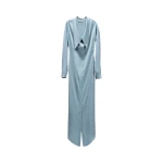 Viktor & Rolf Dragged Neckline Satin Shirt Dress