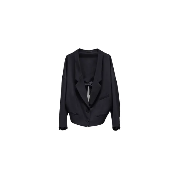 Viktor & Rolf Dragged Wool-Blend Blazer