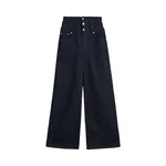 Viktor & Rolf Multi-Layered Denim Jeans in Dark Blue