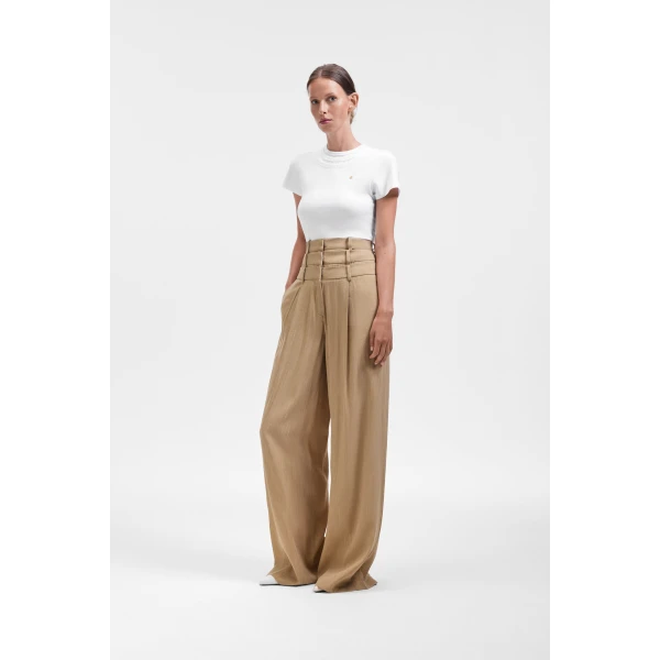Beige trousers