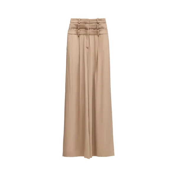 Viktor & Rolf Multi-Layered Linen Silk Blend Trousers