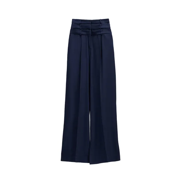 Viktor & Rolf Multi-Layered Linen Silk Blend Trousers