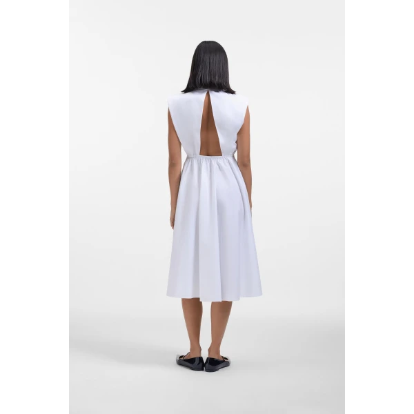 Viktor & Rolf Multi-Layered Poplin Shirt Dress in White, view 3