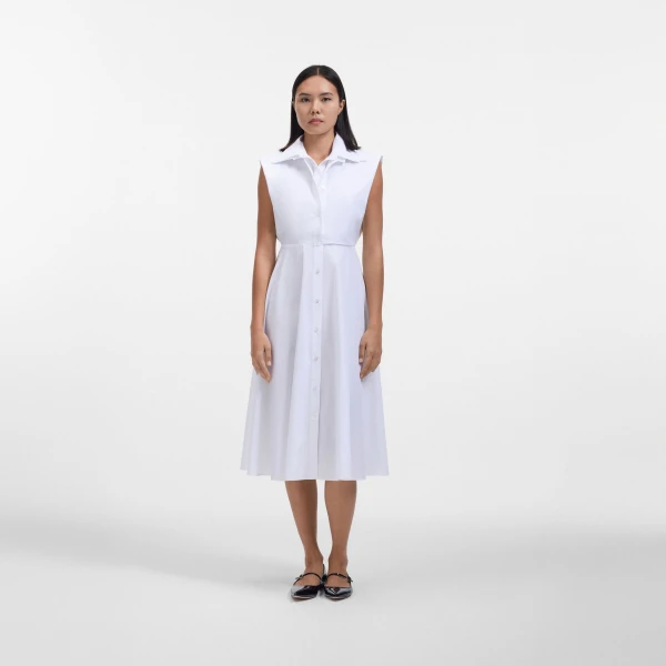Viktor & Rolf Multi-Layered Poplin Shirt Dress in White, view 5