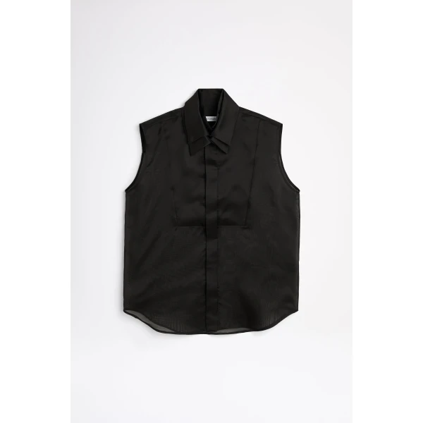 Viktor & Rolf Multi-Layered Sleeveless Organza Shirt