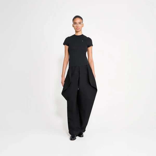 Viktor & Rolf Multi-Layered T-Shirt in Black Top, view 6