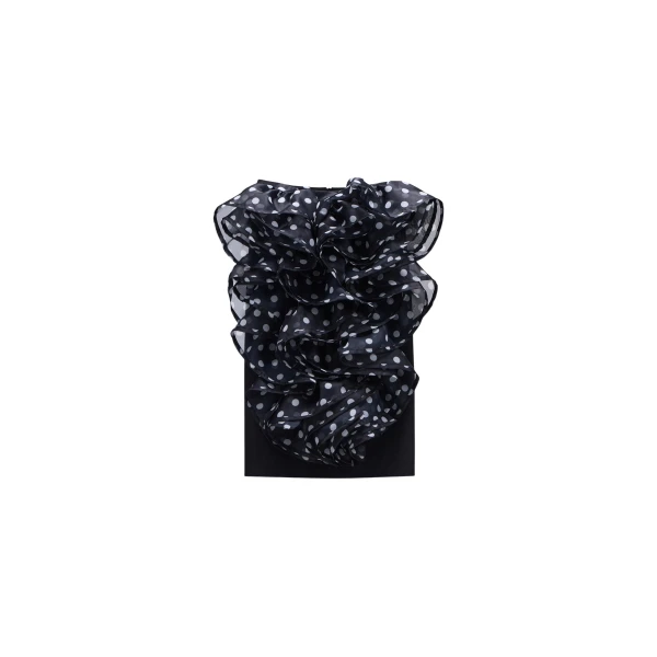 Viktor & Rolf Polyester Volant Midi Skirt