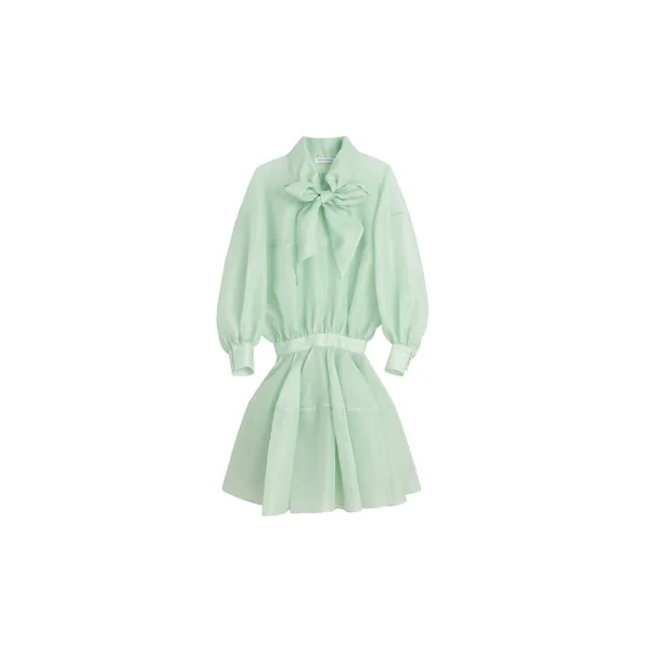 Viktor & Rolf Pussy Bow Circle Organza Mini Dress