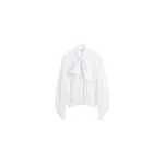 Viktor & Rolf Pussy Bow Poplin Circle Blouse