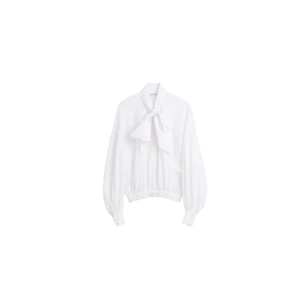 Viktor & Rolf Pussy Bow Poplin Circle Blouse