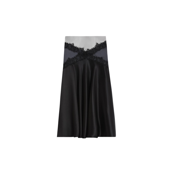 Viktor & Rolf Silk Lace Midi Skirt
