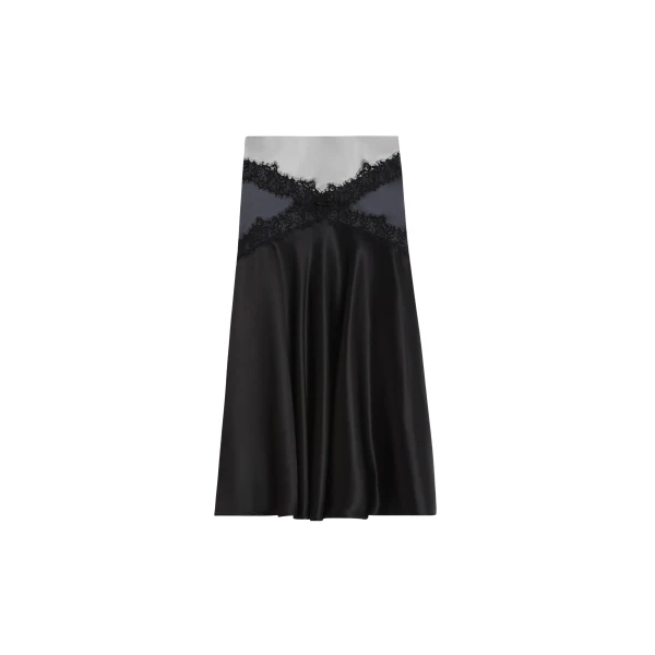 Viktor & Rolf Silk Lace Midi Skirt