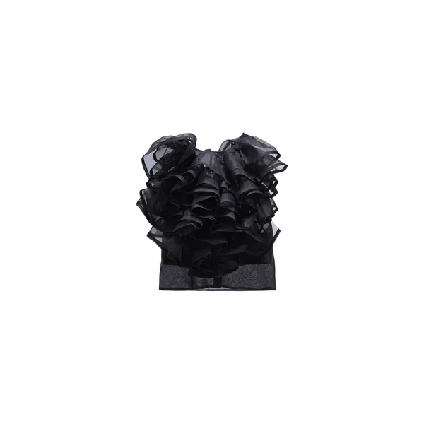 Viktor & Rolf Silk Volant Jabot Organza Top