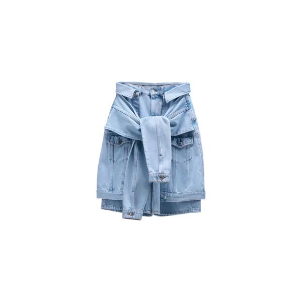 Viktor & Rolf Sleeve Tie Denim Shorts