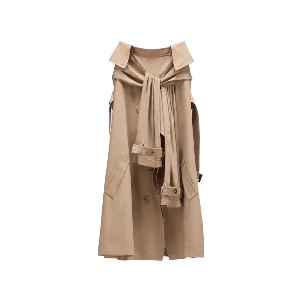 Viktor & Rolf Sleeve Tie Linen-Silk Blend Midi Skirt