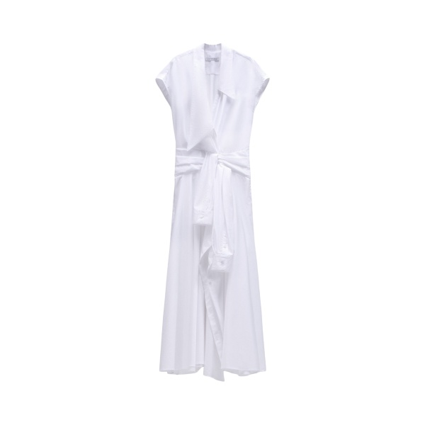Viktor & Rolf Sleeve Tie Poplin Wrap Dress