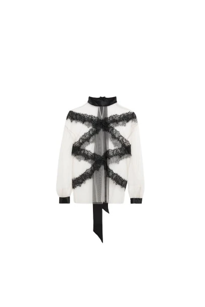 Viktor-Rolf-Tulle-Lace-Long-Sleeve-Blouse-in-Grey29584_nobg Viktor & Rolf Tulle & Lace Long Sleeve Blouse