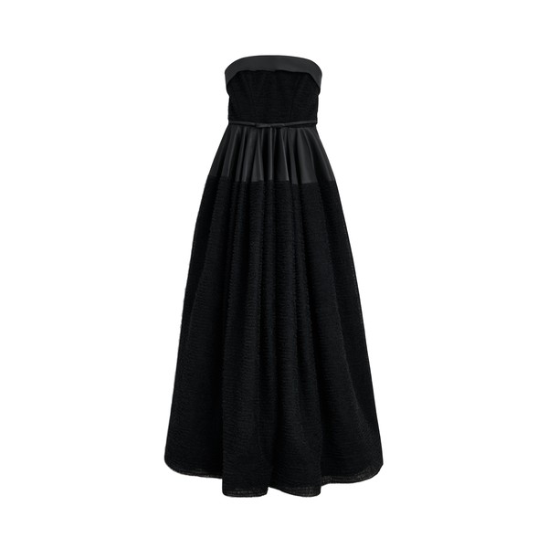 Viktor & Rolf Tulle Ruffle Circle Maxi Dress in Black