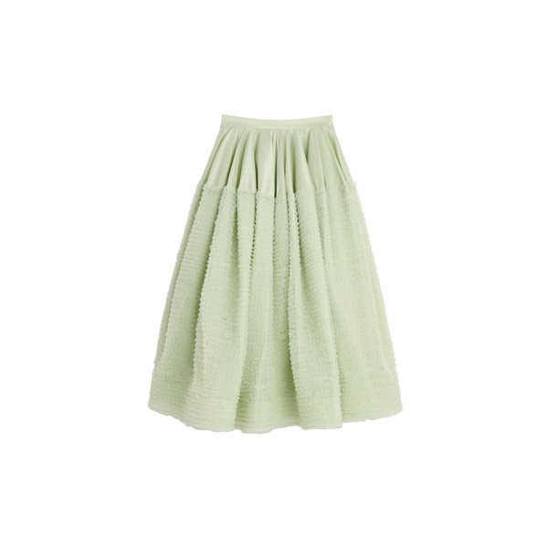 Viktor & Rolf Tulle Ruffle Circle Maxi Skirt in Light Green