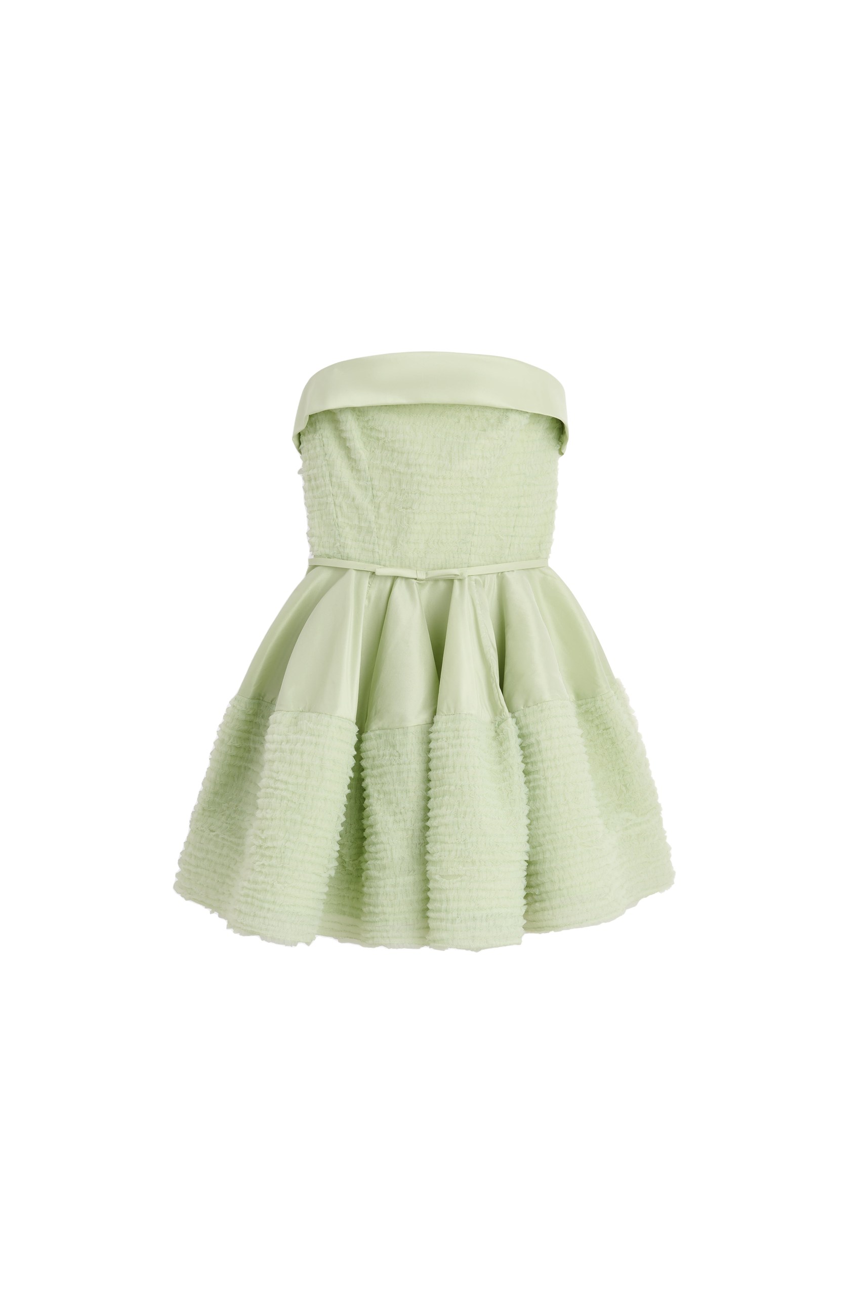 Tulle Ruffle Circle Mini Dress in Light Green Viktor & Rolf Viktor & Rolf Tulle Ruffle Circle Mini Dress