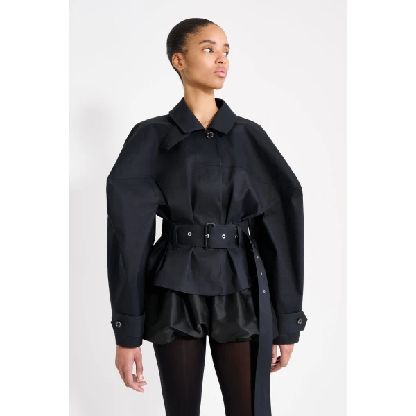 Viktor & Rolf Viktor & Rolf x Mackintosh Short Raincoat in Black, view 4