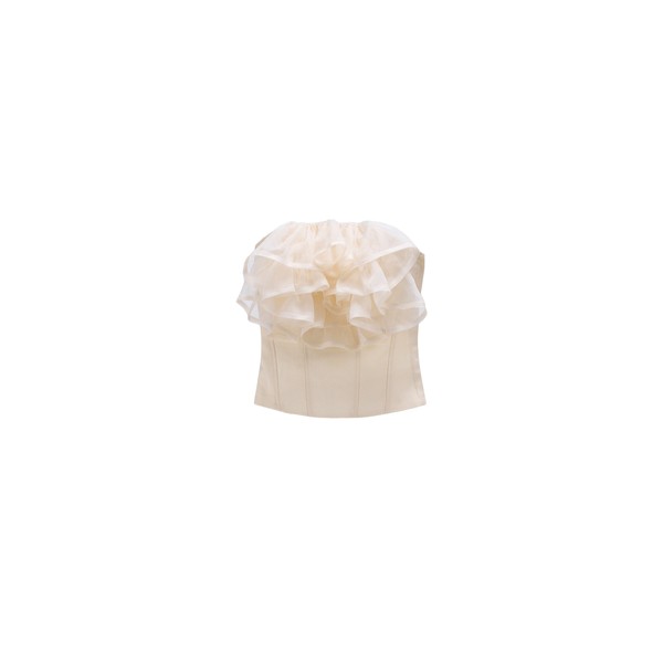 Viktor & Rolf Volant Corset Top in Off White