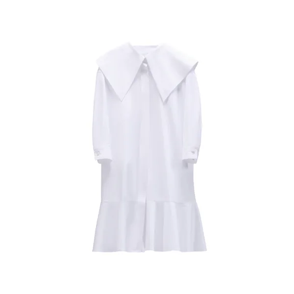 Viktor & Rolf Volant Detail Poplin Shirt Dress