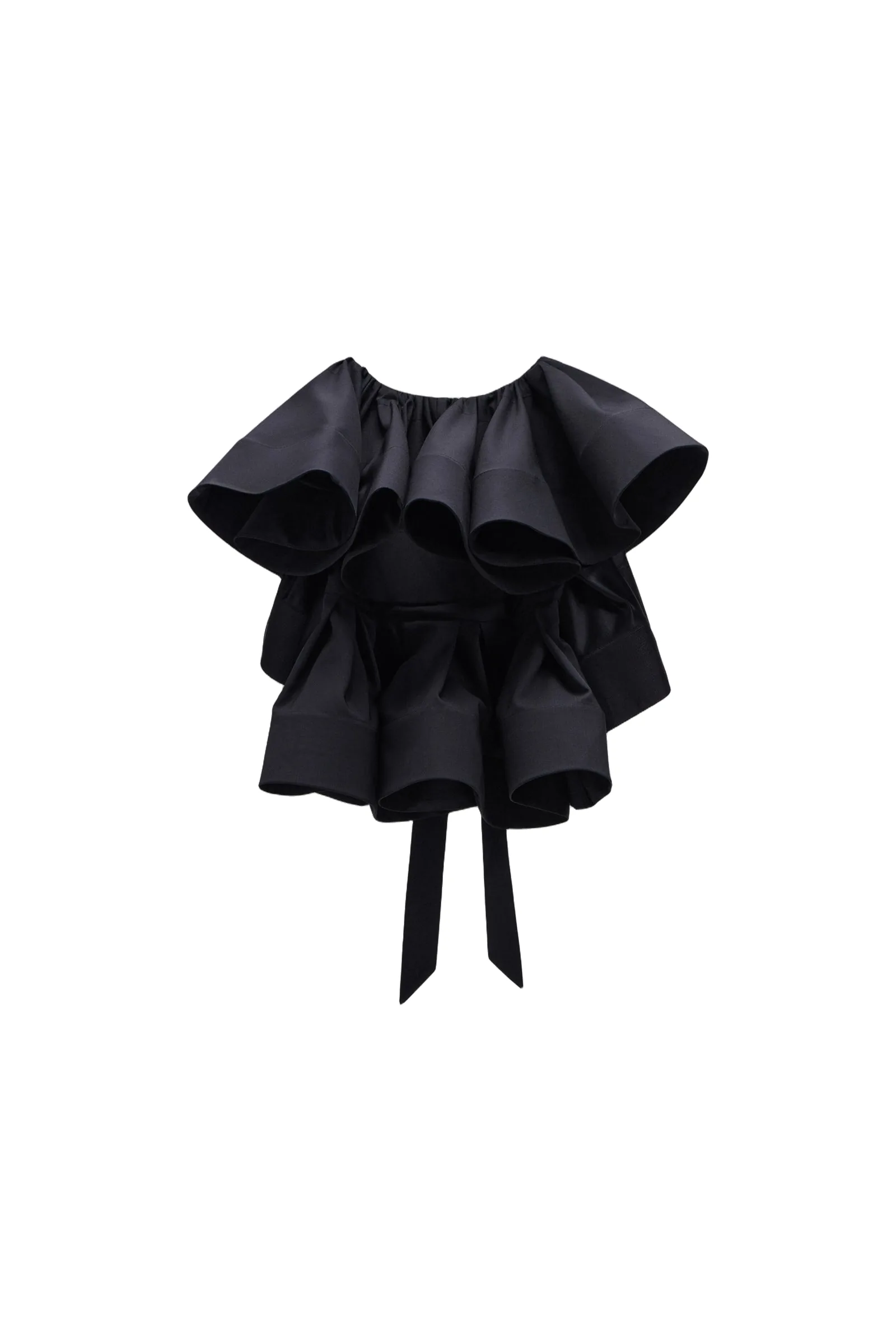Volant Detail Top in Black Viktor & Rolf Viktor & Rolf Volant Detail Top
