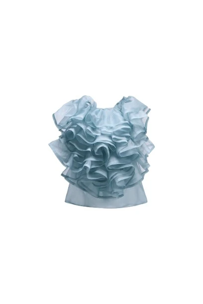Viktor-Rolf-Volant-Jabot-Organza-Top-in-Light-Blue83836_nobg Viktor & Rolf Volant Jabot Organza Top