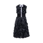 Viktor & Rolf Wool Crinkle Maxi Dress