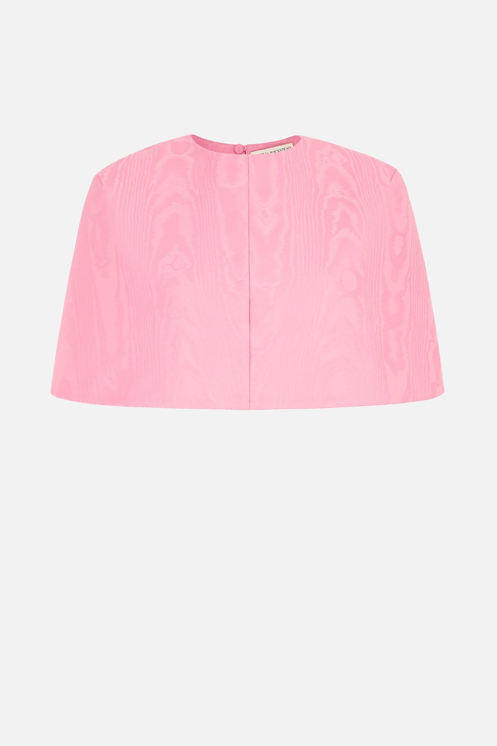 Emilia Wickstead Virginie Cape in Pink Moire Mikado