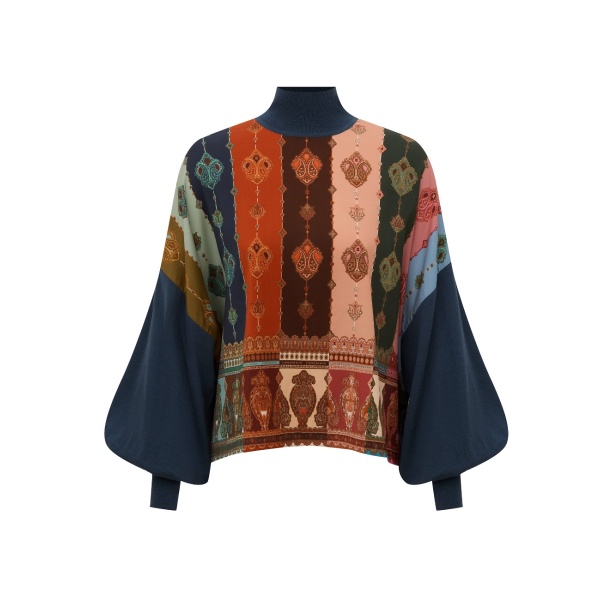 Zimmermann Ascent Printed Silk Sweater