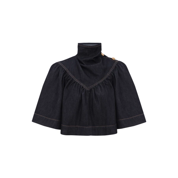 Zimmermann Denim Cape Top