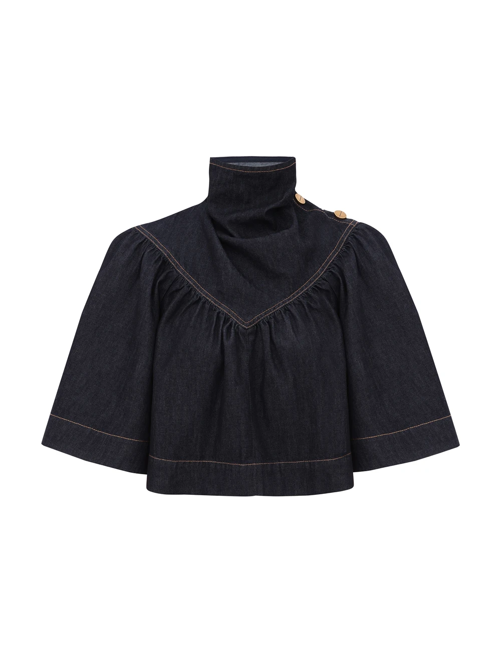 Zimmermann Denim Cape Top | Ready to Wear Collection Coveti Zimmermann Denim Cape Top